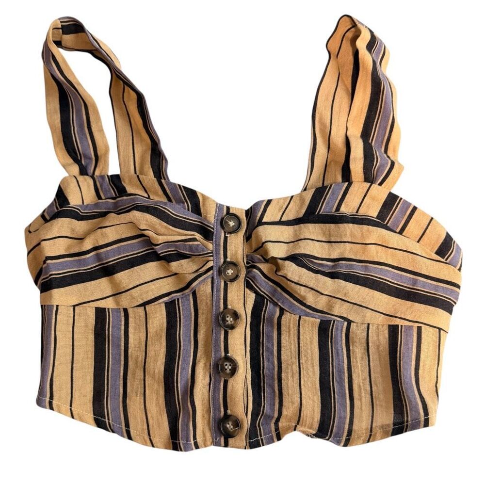 Nasty Gal Stiped Crop Top Size 4
